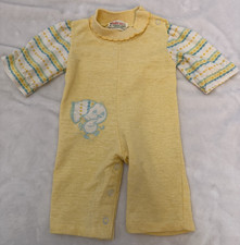 Vtg 70s Health-Tex Yellow Bird Baby Girl 1pc Romper 3 m USA Made