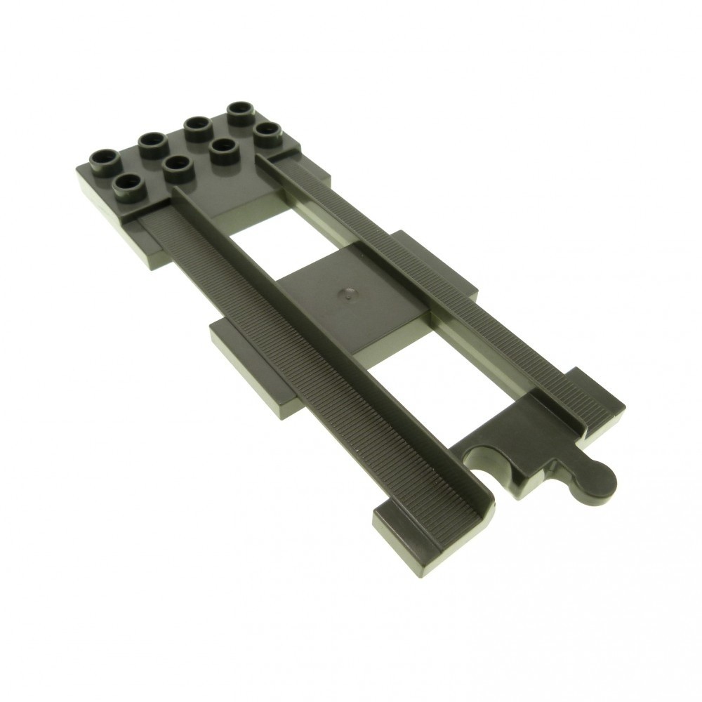 1x Lego Duplo End Rail 2x4 Dark Gray Sidetrack Track 4170314 31442