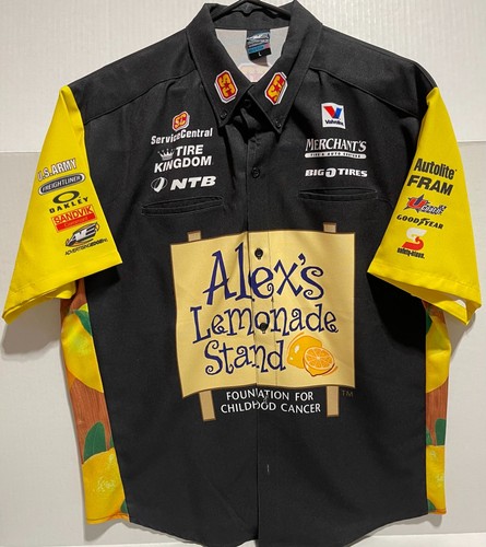 2013 JOHNNY GRAY ALEX'S LEMONADE STAND NHRA FUNNY CAR CREW SHIRT DSR COA LG