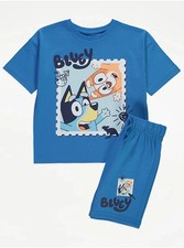 BNWT AGE 2-3 YRS BOYS "GEORGE" BLUEY T SHIRT TOP & SHORTS OUTFIT (next day post)