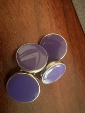 Purple Circular Cuff Links Wedding Cufflinks for Men