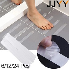 JJYY 6 12 24 Pcs Anti Slip Strips Shower Stickers Colored Non Slip Bath Safety