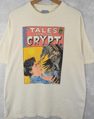 Vtg Tales From The Crypt horror movie short sleeve sand color shirt VK02214