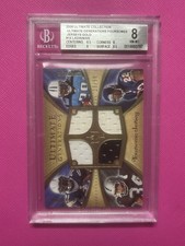 2008 Ultimate Collection Bo Jackson Tomlinson Foursome Quad Jersey #/50 BGS 8