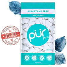 PUR Gum Aspartame Free Chewing Gum 100 Xylitol Natural Wintergreen 55 Pieces