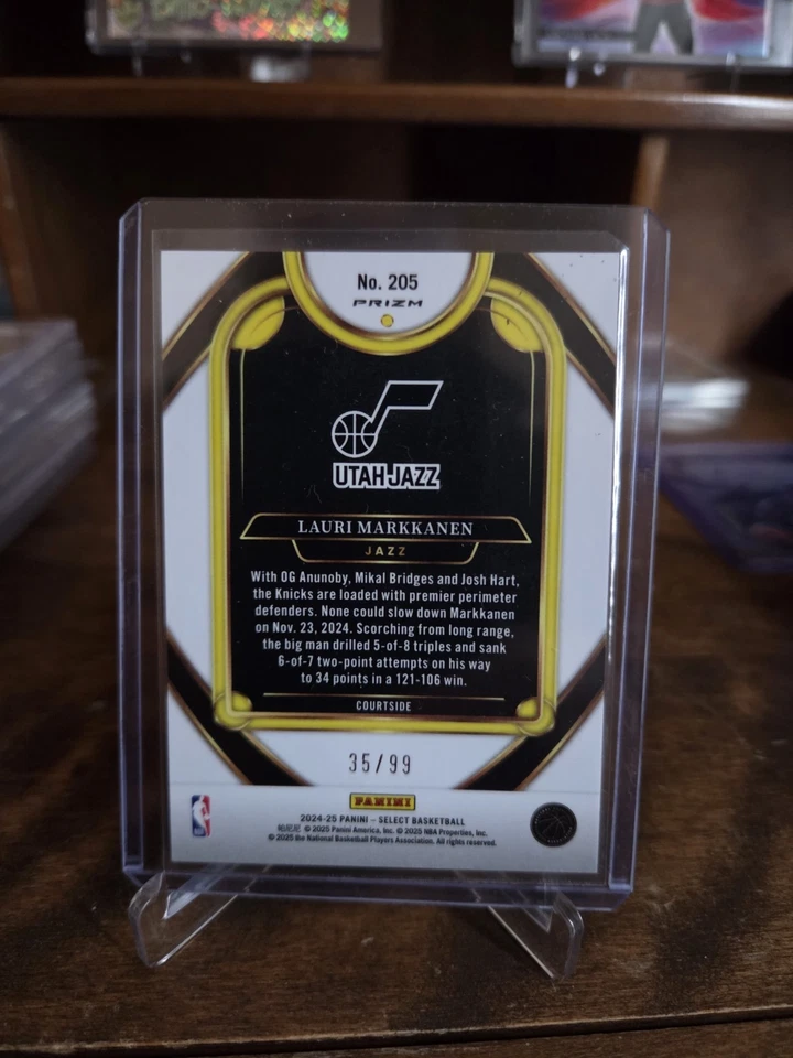 2024-25 Panini Select Lauri Markkanen Prizm 35/99 #205 Utah Jazz Foto 2 de 2