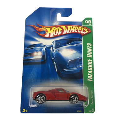 2006 HOT WHEELS ENZO FERRARI REGULAR TREASURE HUNT RED SEATS Black