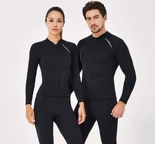 Wetsuit Top Jacket Women Men 2MM Neoprene Long Sleeve Dive Scuba Wet Suit Shirt