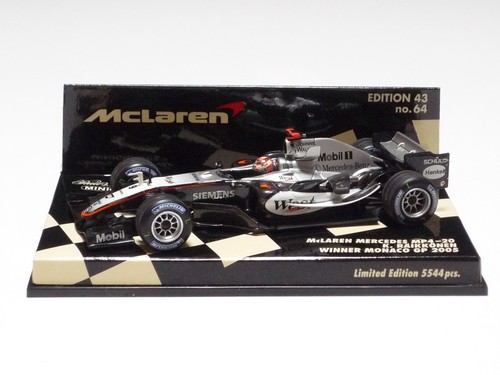 Minichamps 1:43 McLAREN MERCEDES MP4-20 K. RÄIKKÖNEN MONACO GP 2005 #64 "West"