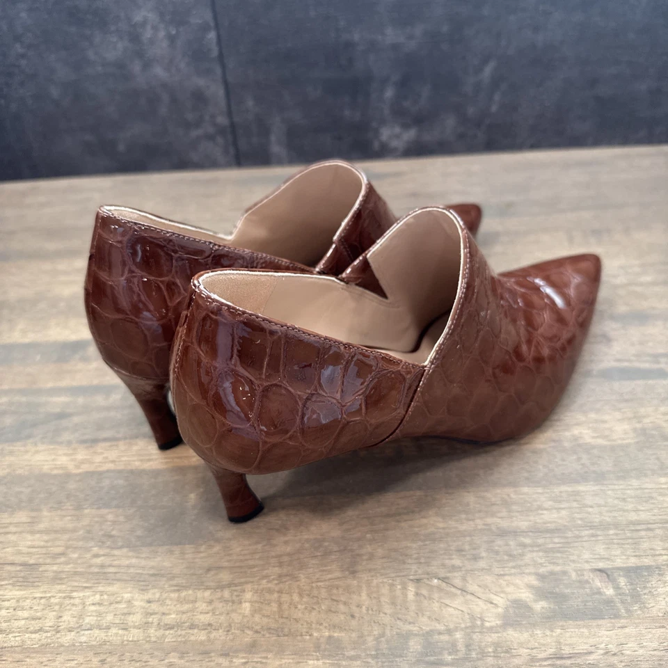  27 Edit Naturalizer Mujer Fanfarria Botín Marrón Cocodrilo 7.5 M Con Caja  Foto 3 de 4