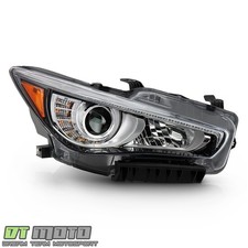 For 2018-2022 Infiniti Q50 w/o AFS DRL Projector Headlight Headlamp - Passenger