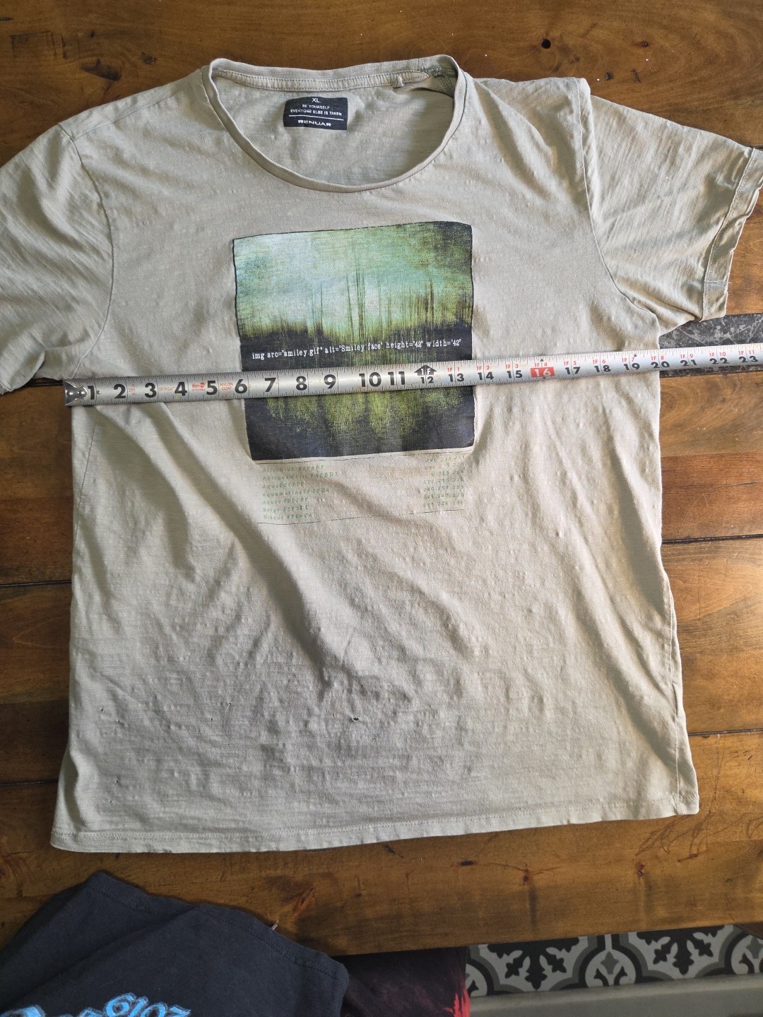 Renoir Mens Graphic T Shirt XL Be Yourself Quote Abstract Nature Forest Gorpcore image 10