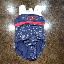 Freestyle by Danskin Gymnastics Leotard / Size 4/5 USA Red White Blue
