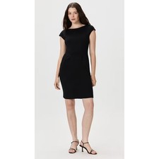 Quince Ultra Stretch Ponte Cap Sleeve Dress S Black NWT Capsule Minimalist