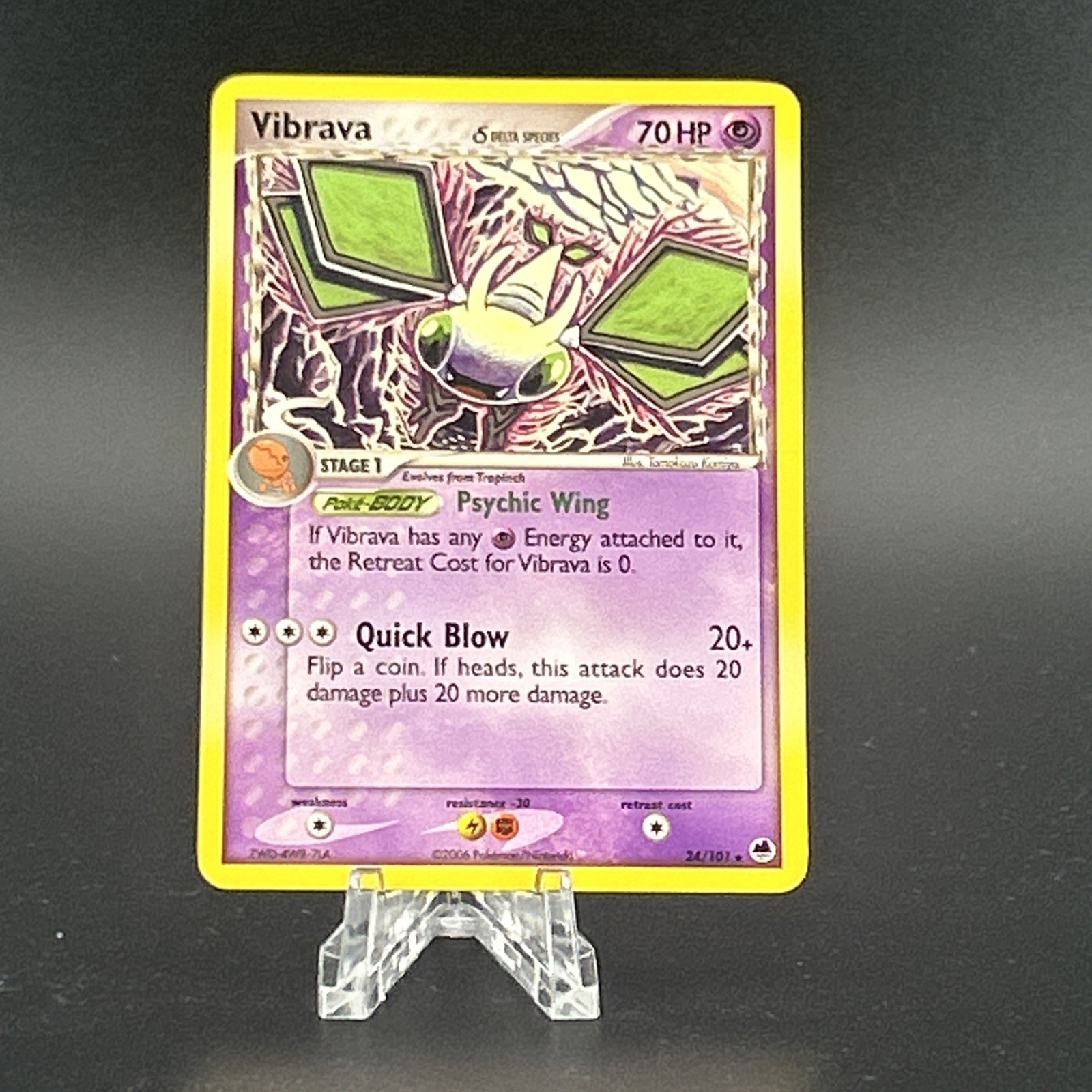Pokemon EX Dragon Frontiers  24/101 Vibrava Card LP