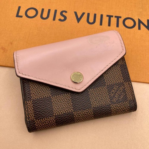 Louis Vuitton Damier Folding Wallet Tri-fold Japan Mint Condition 0612324