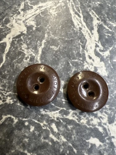 VINTAGE UNIFORM BUTTON AUSTRALIAN MILITARY FORCES AIF WW2 STOKES