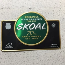 VTG Skoal 70th Anniversary Metal Sign 16" X 11" Excellent Condition