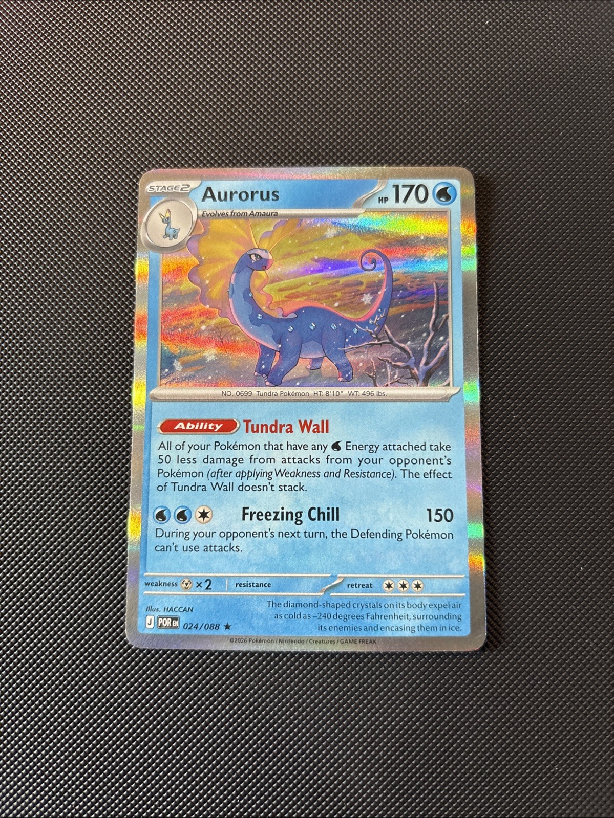 AURORUS 024/088 R PERFECT ORDER POKEMON HOLO NM/M AURORUS