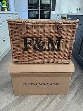 Fortnum & Mason Large Wicker Hamper basket with original box