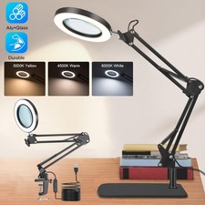 LED Lupe Faltbare Vergrößerungsglas mit Licht Ständer 8x Fach Tischlupe Leselupe