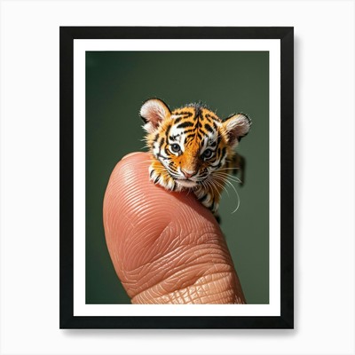 Tiny Tiger Cub Art Print Framed Wall Art Poster Canvas Print Picture