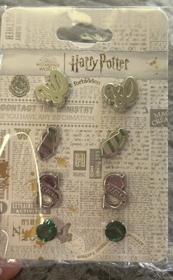 Harry Potter Slytherin Stud Earring Set