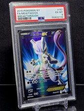 Pokemon Card Mewtwo EX 157/162 Breakthrough 2015 Full Art Holo Ultra Rare PSA 6