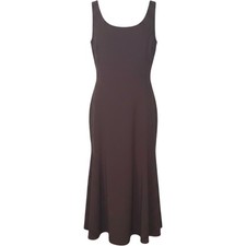 Michael Kors Collection NWT Chocolate Brown Wool Knit Maxi Dress Size 6 Italy