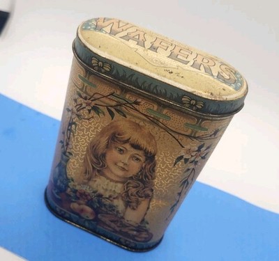 Vintage Tin, Home Made Ginger Wafers by Famous Biscuit Company, Tin By daher 