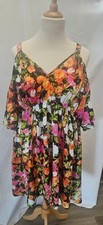 So Fabulous! Floral Cold Shoulder Summer Dress with Spaghetti Straps by Fabulous