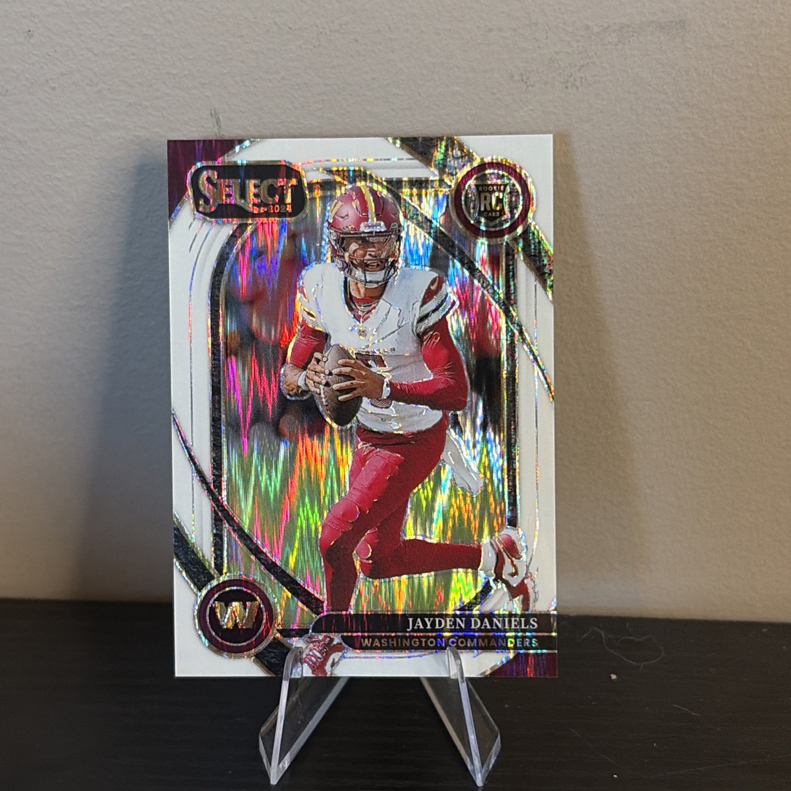 2024 Panini Select - Club Level Jayden Daniels #217 White Shock Prizm /199 (RC)