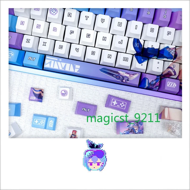 Honkai: Star Rail Silver Wolf PBT 108 key Keycaps for Cherry Mechanical Keyboard - Image 4 of 4