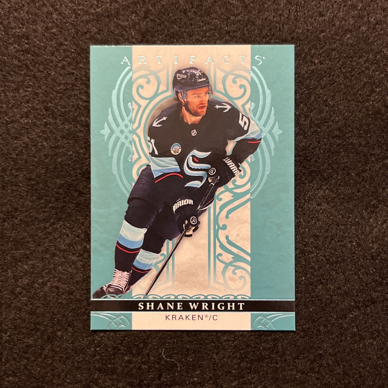 Upper Deck 2026-27 Artifacts Aqua Blue Shane Wright Kraken #7
