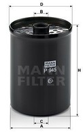 Mann-Filter P945X Kraftstofffilter FüR CitroËN DAF Ford FSO Jeep Lancia LDV