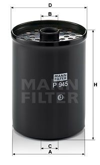 Mann-Filter P945X Kraftstofffilter FüR CitroËN DAF Ford FSO Jeep Lancia LDV-image
