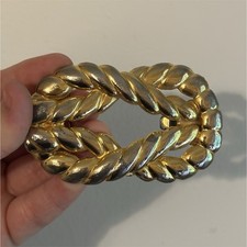 Gold Metal Rope Design Belt Buckle Twisted Rope Style