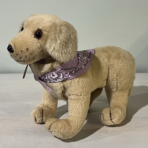 American Girl Sandy Golden Retriever Poseable Plush Dog w/Bandana 7" X 9"