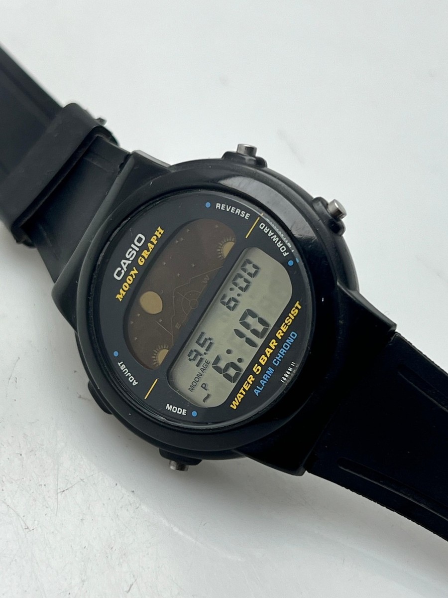 Casio Moon Graph Black Men's Watch - GMW-15 for sale online