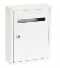 POST BOX LARGE LETTER MAIL BOX STEEL LOCKABLE OUTDOOR WALL MOUNTED WITH KEYS