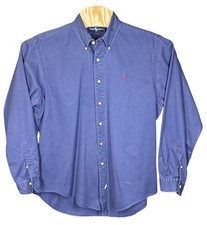 Ralph Lauren Blue Classic Fit Long Sleeve Cotton Button Up Shirt Men  s Size XL