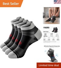 Moisture-Wicking Ankle Running Socks - Compression Support for Active Lifestyle