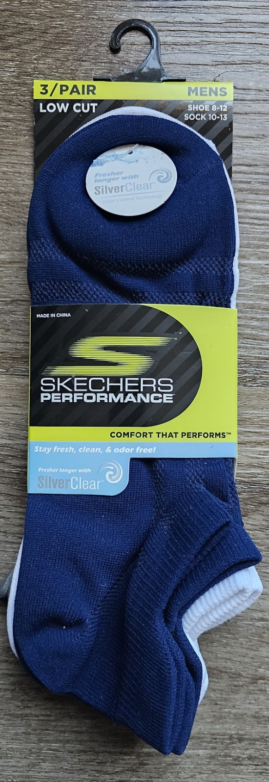 Skechers Performance Men's 3 Pack Low Cut Socks.