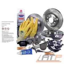 BREMSSCHEIBEN + BREMSBELÄGE VORNE + HINTEN FÜR AUDI A3 SKODA OCTAVIA VW GOLF