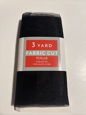 3 Yards Black Tulle 108  x 54  New