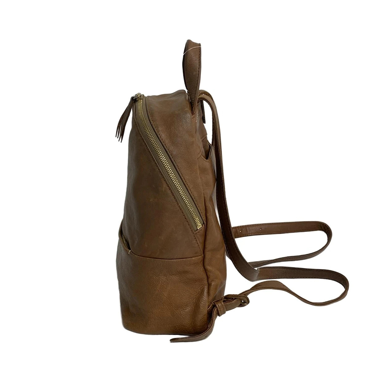 genten - Brown Leather Backpack - image 2