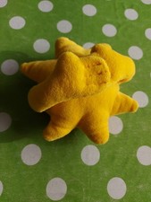 IKEA Sonne Stern mit Armen mini Plüschtier Kuscheltier gelb Klett samtig