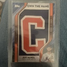 Topps 2021 Own the Name Jeff McNeil Relic One of One New York Mets #OWNR-JM