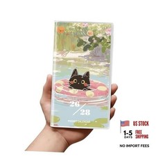Pocket Calendar 2026-2028 Animal Series, Monthly Planner Jan 2026 to Float Cat