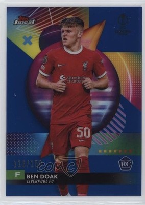 2023 Finest UEFA Club Competitions Blue Refractor Ben Gannon-Doak Rookie RC 1yj
